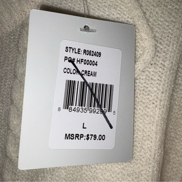 Venini Cream Cowl Turtleneck Sweater Soft Knit - Picture 3 of 7